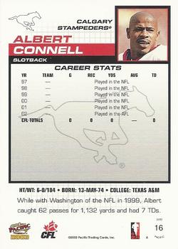 2003 Pacific  CFL #16 Albert Connell Back