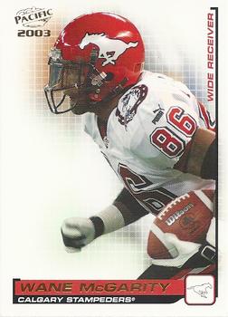 2003 Pacific  CFL #22 Wane McGarity Front