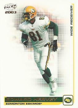 2003 Pacific  CFL #28 Edward Hervey Front
