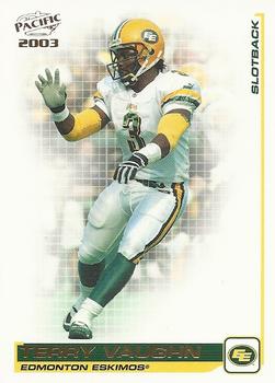 2003 Pacific  CFL #36 Terry Vaughn Front