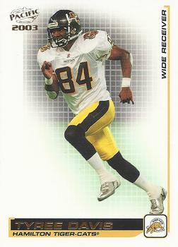 2003 Pacific  CFL #41 Tyree Davis Front