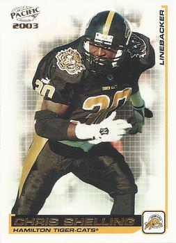 2003 Pacific  CFL #47 Chris Shelling Front