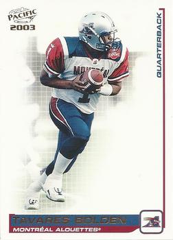 2003 Pacific  CFL #49 Tavares Bolden Front
