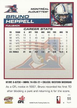 2003 Pacific  CFL #55 Bruno Heppell Back