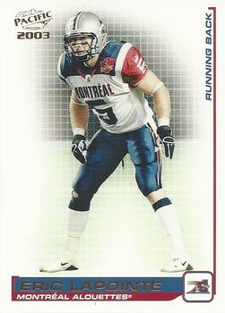 2003 Pacific  CFL #57 Eric Lapointe Front