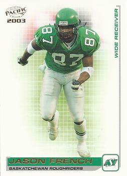 2003 Pacific  CFL #73 Jason French Front