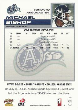 2003 Pacific  CFL #85 Michael Bishop Back