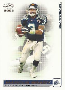 2003 Pacific  CFL #86 Marcus Brady Front