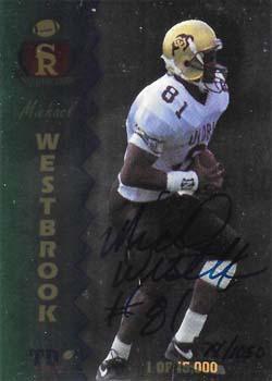1995 Signature Rookies Signature Prime - TD Club Autographs #T-9 Michael Westbrook Front