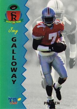 1995 Signature Rookies Signature Prime - TD Club Previews #P-3 Joey Galloway Front