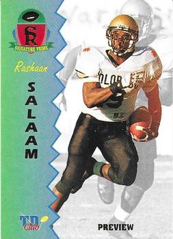 1995 Signature Rookies Signature Prime - TD Club Previews #P-5 Rashaan Salaam Front