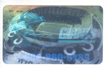 1989 Action Packed Test - Holograms #NNO New York Giants Front