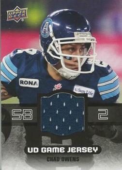 2014 Upper Deck CFL - UD Game Jersey #GJ-OW Chad Owens Front