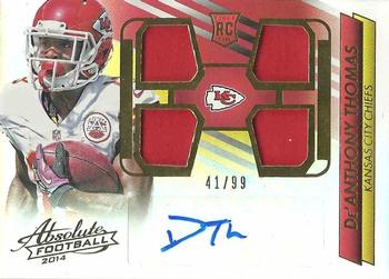 2014 Panini Absolute #213 De'Anthony Thomas Front