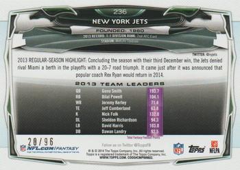 2014 Topps - Orange #236 New York Jets Back