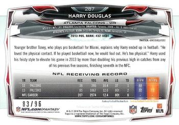 2014 Topps - Orange #287 Harry Douglas Back