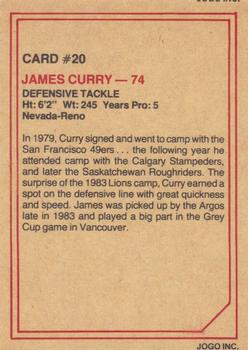 1984 JOGO #20 James Curry Back