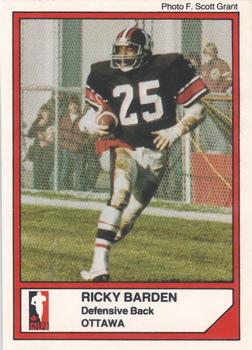 1984 JOGO #NNO Ricky Barden Front