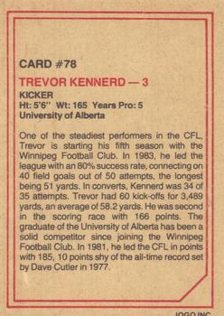 1984 JOGO #78 Trevor Kennerd Back