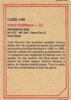 1984 JOGO #89 Tony Norman Back