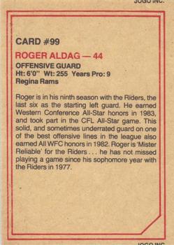 1984 JOGO #99 Roger Aldag Back