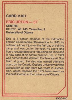 1984 JOGO #101 Eric Upton Back