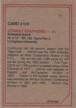 1984 JOGO #129 Johnny Shepherd Back