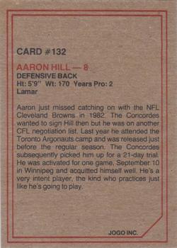 1984 JOGO #132 Aaron Hill Back