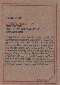 1984 JOGO #135 Darryl C. Hall Back