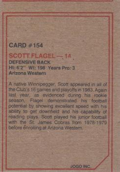 1984 JOGO #154 Scott Flagel Back