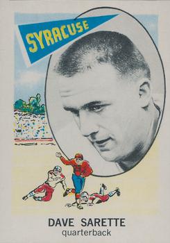 1961 Nu-Cards Football Stars #122 Dave Sarette Front