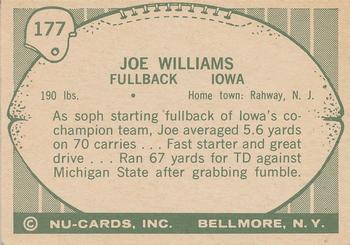 1961 Nu-Cards Football Stars #177 Joe Williams Back