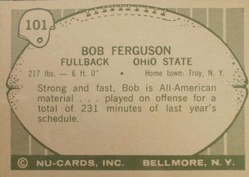 1961 Nu-Cards Football Stars #101 Bob Ferguson Back