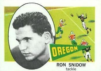 1961 Nu-Cards Football Stars #102 Ron Snidow Front