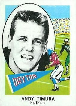 1961 Nu-Cards Football Stars #127 Andy Timura Front