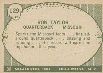 1961 Nu-Cards Football Stars #129 Ron Taylor Back