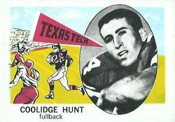1961 Nu-Cards Football Stars #139 Coolidge Hunt Front