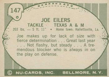 1961 Nu-Cards Football Stars #147 Joe Eilers Back