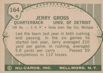 1961 Nu-Cards Football Stars #164 Jerry Gross Back