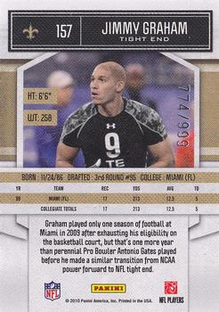 2010 Panini Classics #157 Jimmy Graham Back