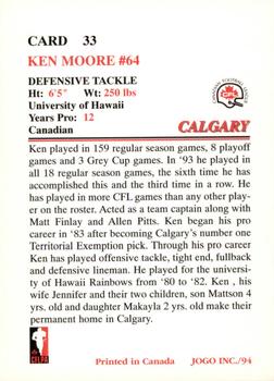 1994 JOGO #33 Ken Moore Back