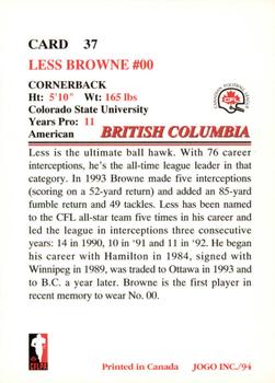 1994 JOGO #37 Less Browne Back