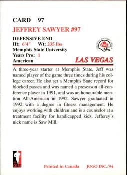1994 JOGO #97 Jeff Sawyer Back