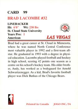 1994 JOGO #99 Brad LaCombe Back