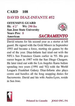 1994 JOGO #108 David Diaz-Infante Back