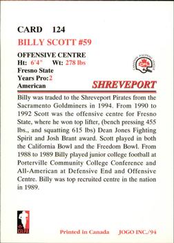 1994 JOGO #124 Billy Scott Back