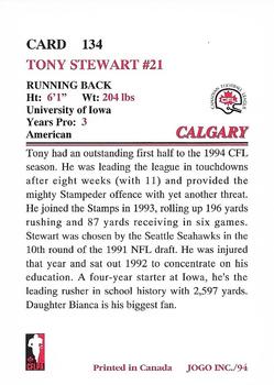 1994 JOGO #134 Tony Stewart Back