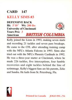 1994 JOGO #147 Kelly Sims Back