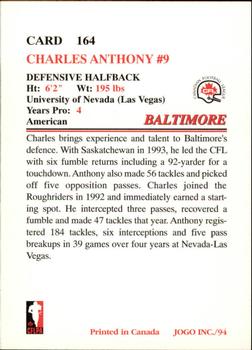 1994 JOGO #164 Charles Anthony Back