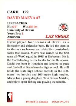 1994 JOGO #199 David Maeva Back